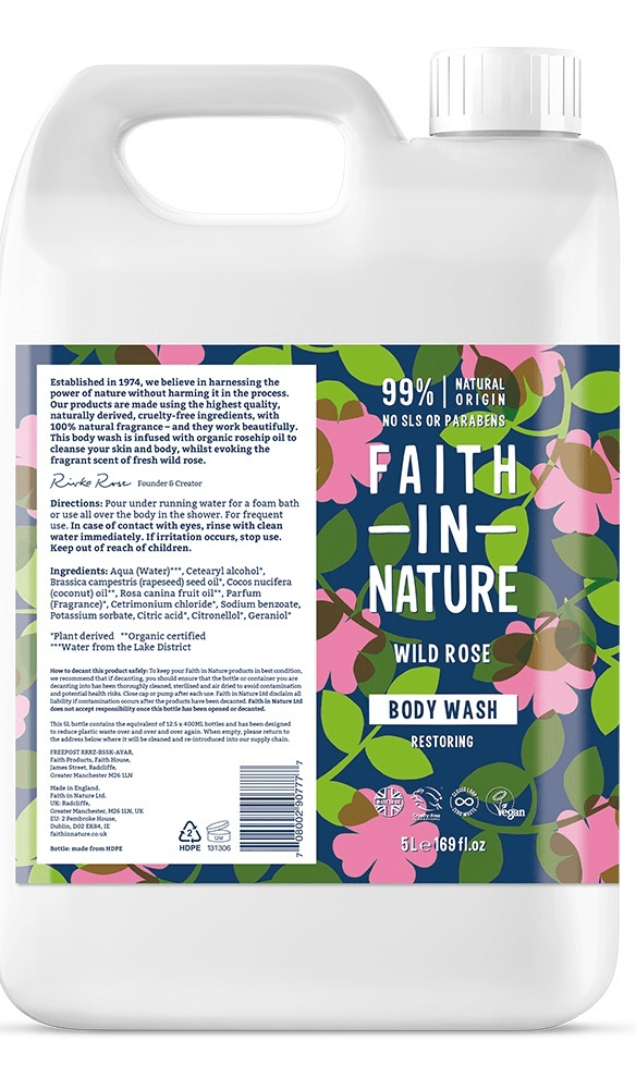 Faith In Nature Wildrose Bodywash