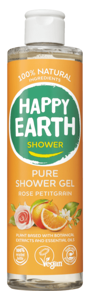 Happy Earth 100% Natural Shower Gel Rose Petitgrain