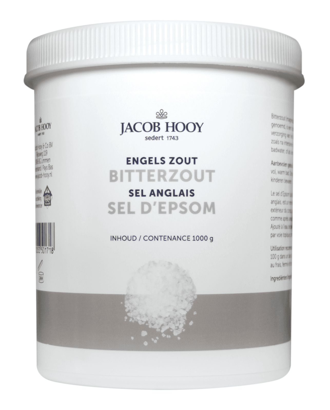 Jacob Hooy Engelszout Bitterzout Pot 1KG
