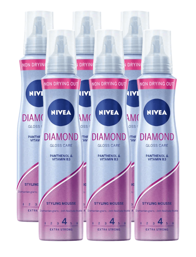 Nivea Diamond Gloss Care Styling Mousse Voordeelverpakking