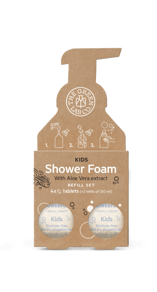 The Green Lab Co. Navul set Doucheschuim Tabletten 4x - Kids