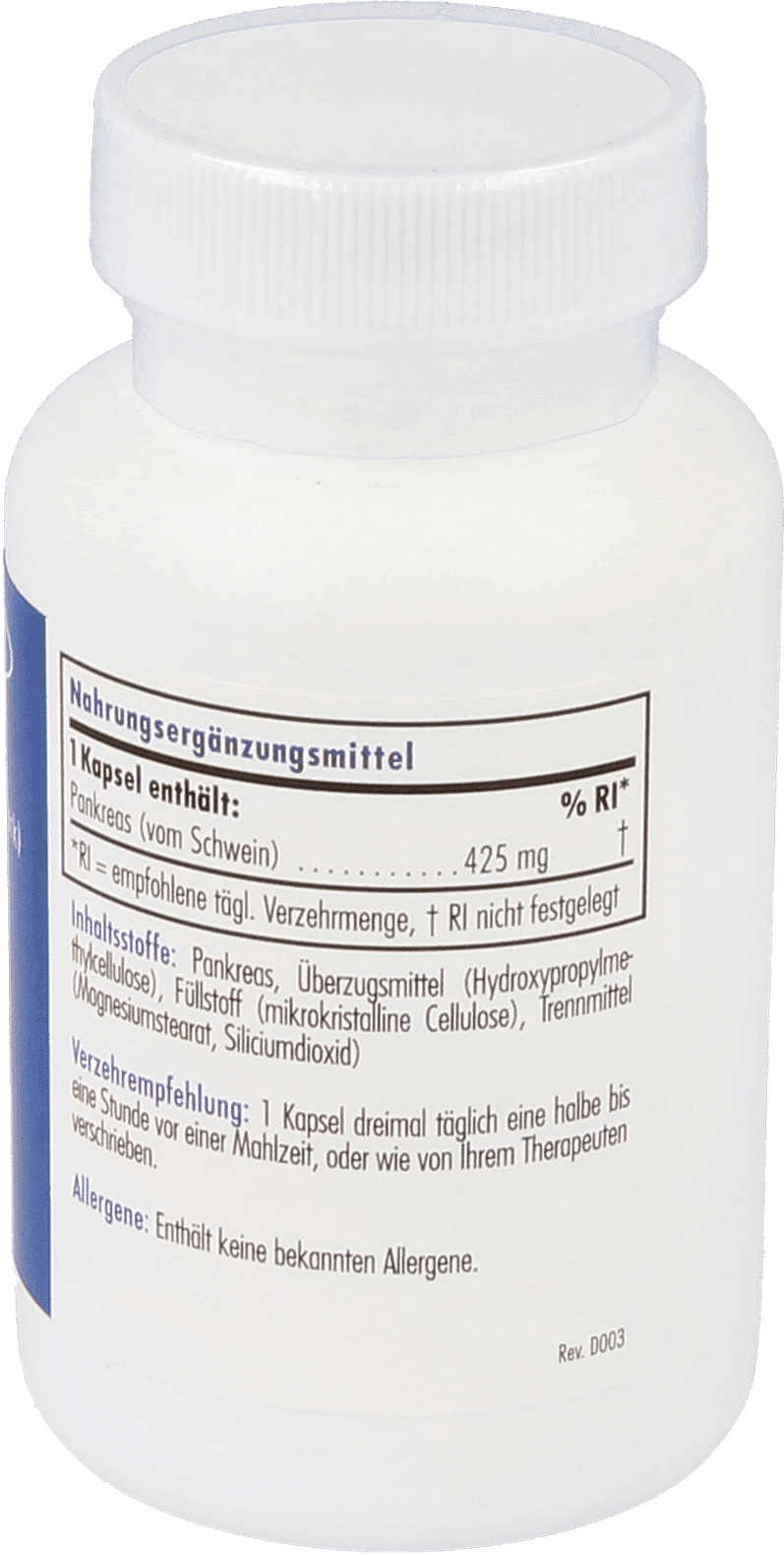 Pancreas Natural Glandular (Pork) 60 Veggie Caps - Allergy Research Group