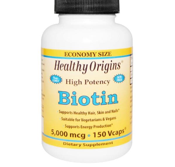 Biotine, Hoge Dosering, 5000 mcg (150 vegetarische capsules) - Healthy Origins