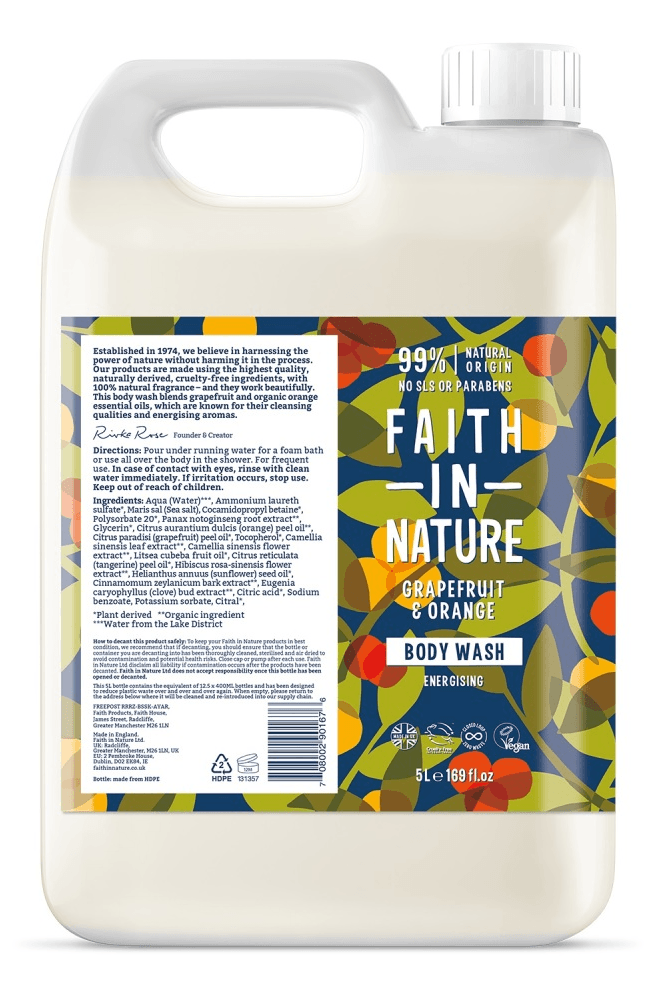 Faith in Nature Grapefruit & Orange Bodywash Navulverpakking