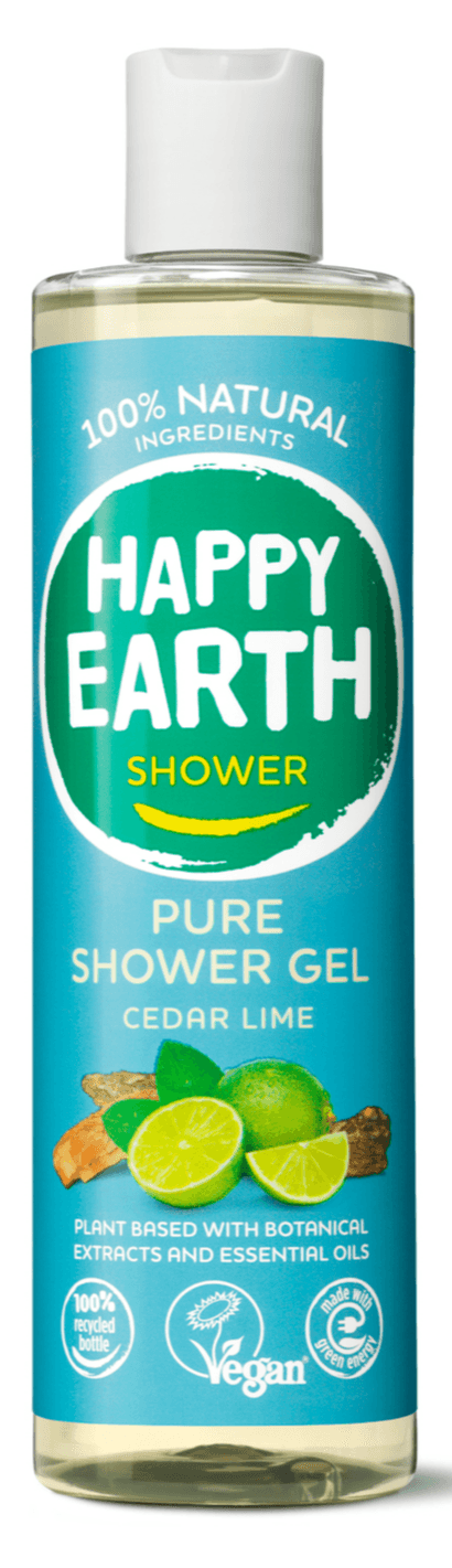 Happy Earth 100% Natural Shower Gel Cedar Lime