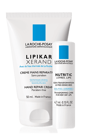 La Roche-Posay Combiset Nutritic Lippenbalsem & Lipikar Xerand Handcrème