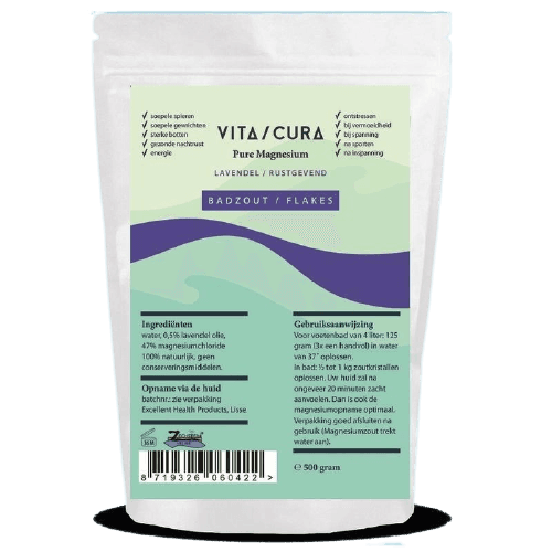 Vita Cura Pure Magnesium Badzout Vlokken Lavendel