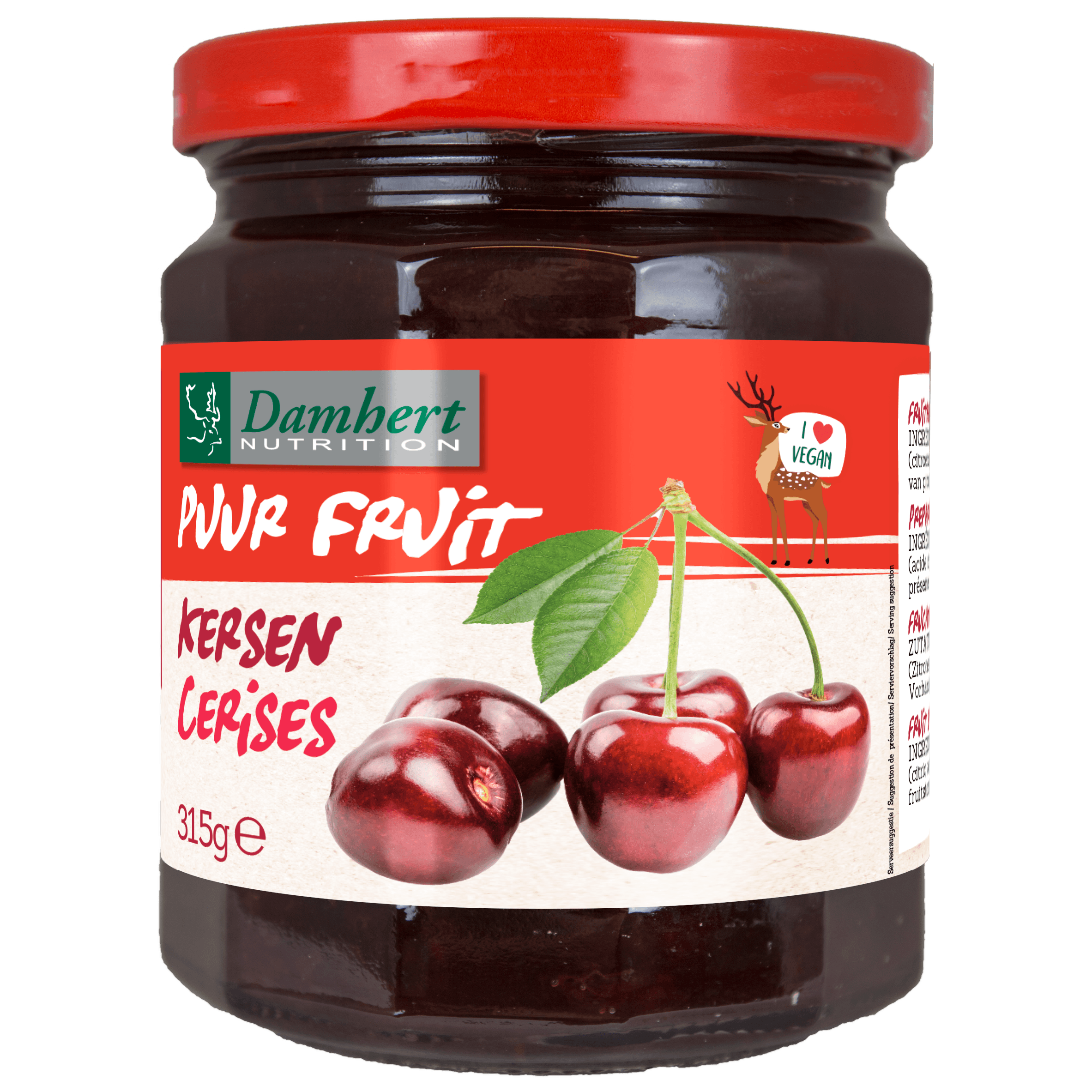 Damhert Puur Fruit Confituur Kersen