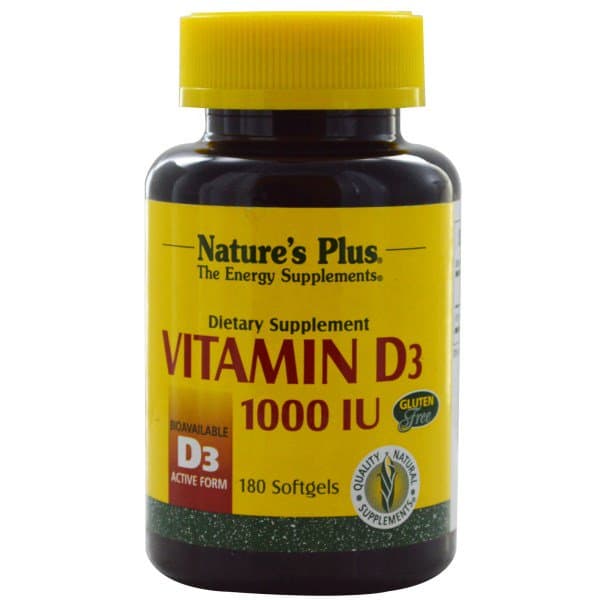 Vitamin D3, 1000 IU (180 Softgels) - Nature's Plus
