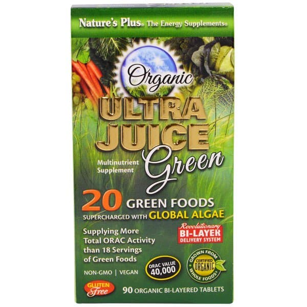 Organic Ultra Juice Green (90 Organic Bi-Layered Tablets) - Nature's Plus