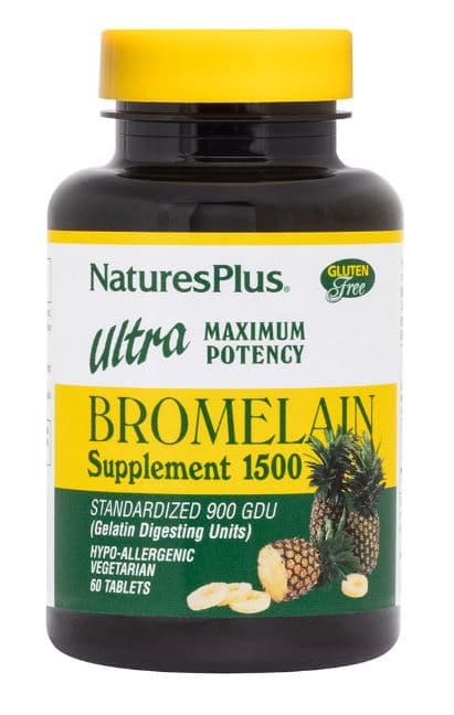 Bromelain Supplement 1500 Ultra Maximum Potency (60 Tablets) - Nature's Plus